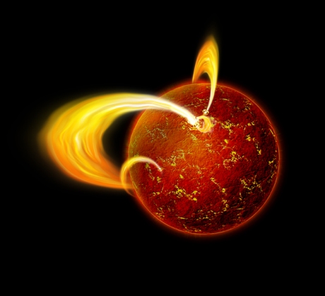 An artist's rendering of a magnetar, a type of neutron star.  (Image Credit: NASA, CXC, M. Weiss)